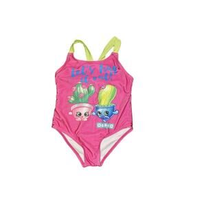 Shopkins girls swimsuit pink